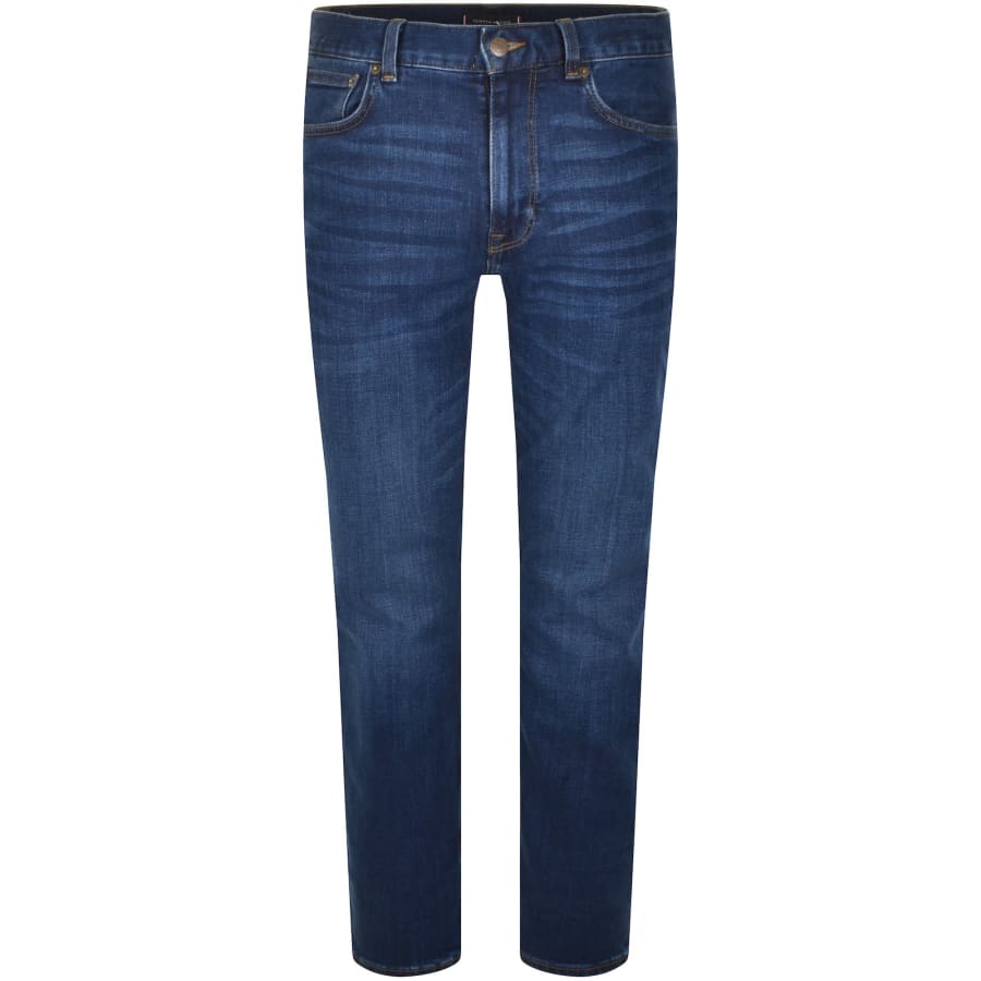 Tommy Hilfiger Mens Core Denton Straight Fit Jeans Dark Blue